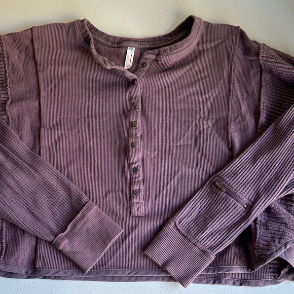 FP Movement by Free People Purple Ribbed Top - Picture 1 of 6
